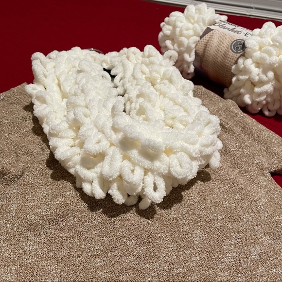 Ivory Handmade Infinity Scarf - Picture 2 of 5